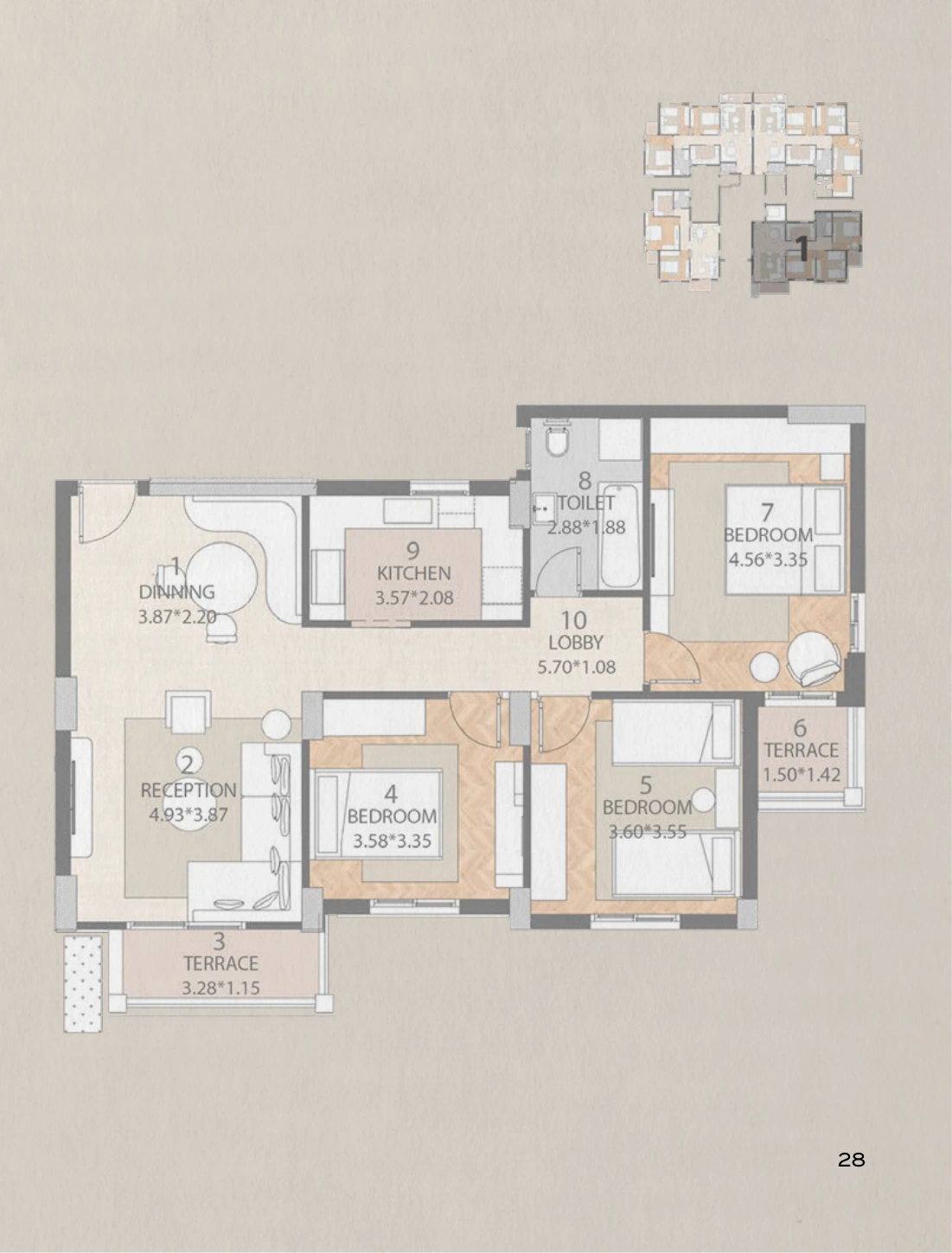 Apartment 01 · Ground floor