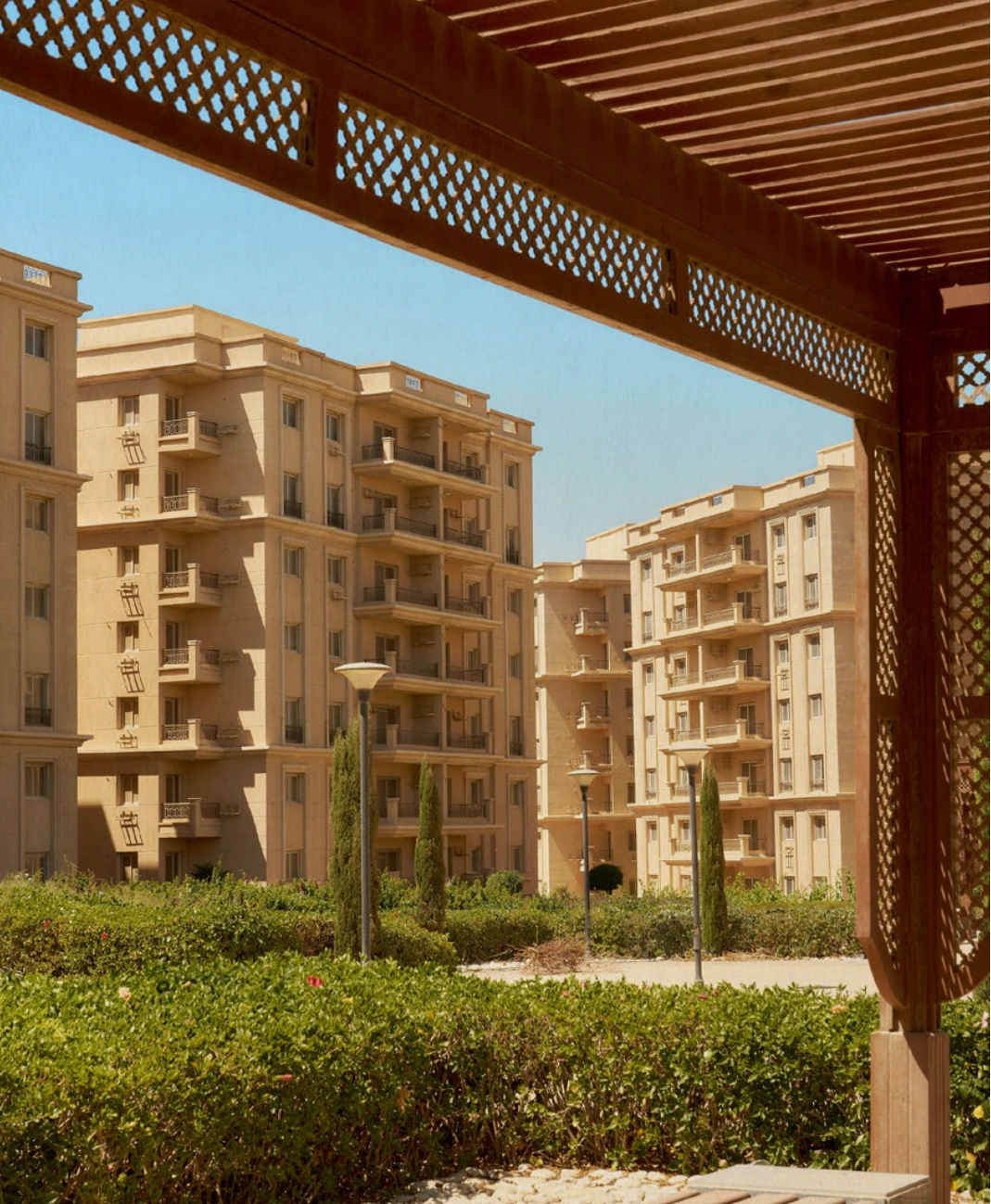 Landscaped spaces at Evora, from the project brochure